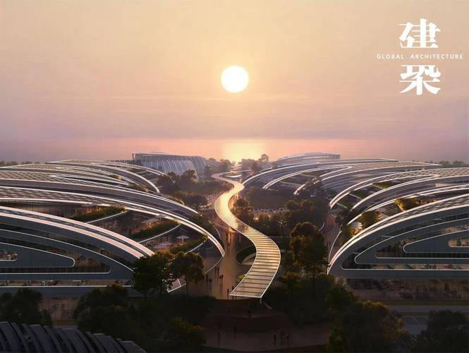 竞赛方案:温州滨海净水厂上盖智能产业园,以"龙"为设计理念